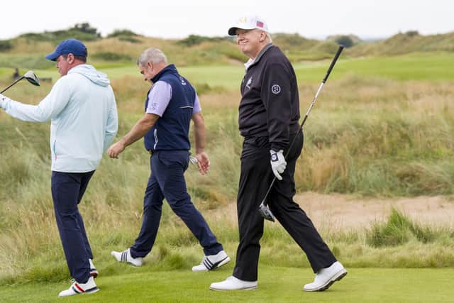 Construction of the new course in Menie began in 2023, with Trump and his son Eric breaking ground on the project.