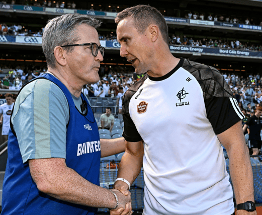 Limerick manager Jimmy Lee and Kildare manager Brian Flanagan I PICTURE: Sportsfile