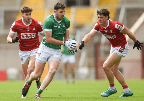 Limerick's Tommie Childs in action against Cork during the Munster SFC clash between the counties in 2024, PICTURE: Sportsfile