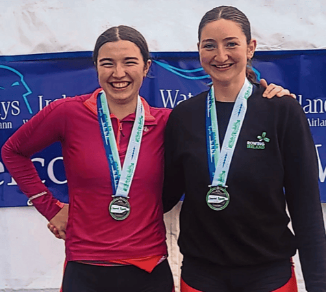 Castleconnell Boat Club'S Sibéal Ní Fhlaithbheartaigh, and Lorna McNamara pictured above