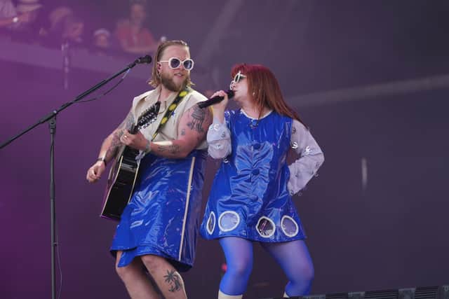 Plenty of festivalgoers could be seen doing the viral dance to the song, which has taken social media by storm in recent months.