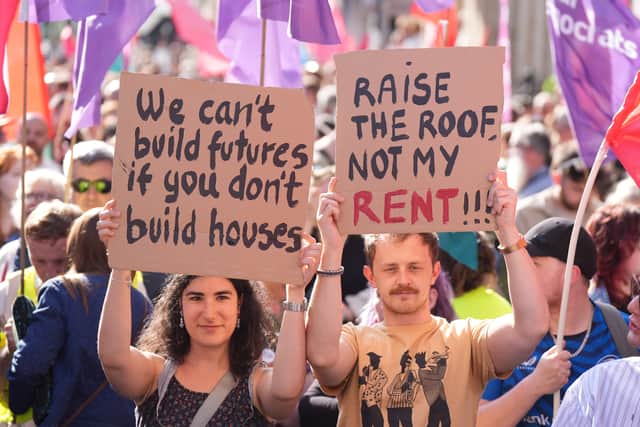 “We can’t wait for average rent in Dublin to go well beyond 3,000 euros a month. We can’t wait while house prices continue to rise at a record rate. We have to stop them now with protests like this.”