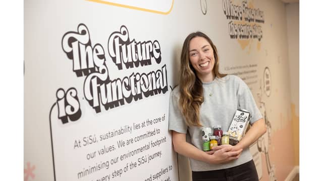 Aisling McGann, from SiSú, helps run the award-winning family business, who sell plant-based drinks