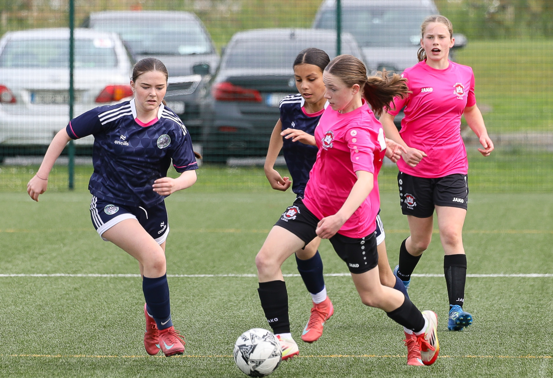 Limerick District League's Sarah Hayes in action in their Gaynor Cup group fixture against the Limerick Desmond League at UL on Tuesday | PICTURE: Dermot Lynch