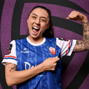 Madelyn Robbins scored one of Treaty United's goals in Saturday's All-Island Cup draw with Glentoran