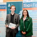 Arlen Casey-Nehrig, winner of the EirGrid Cleaner Climate Award, pictured with Eimear Travers, EirGrid graduate engineer