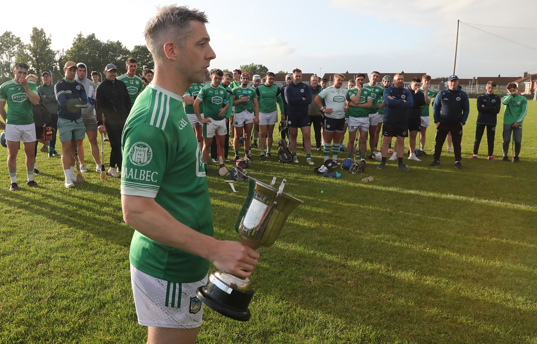 Kilmallock's Graeme Mulcahy receives the Limerick senior hurling league title, PICTURE: Brendan Gleeson
