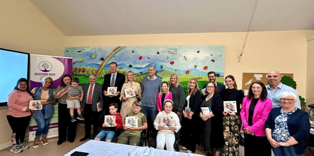 Minister of Justice, Jim O'Callaghan and his colleagues visited the Bedford Row Family Project