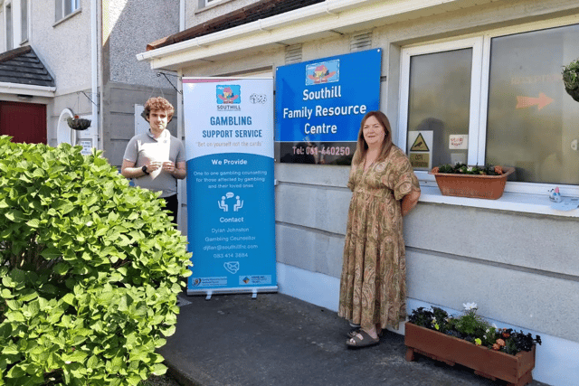 Dylan Johnston, Gambling Counsellor with Michelle Tynan, Manager of Southill Family Resource Centre | Picture: ILoveLimerick.ie