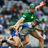Limerick's William O'Donoghue in action against Waterford's Jamie Barron, PICTURE: Sportsfile