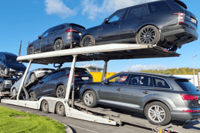 Some of the motor vehicles which were seized in County Tipperary this Thursday