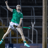 Limerick U20 hurler Mark O'Brien celebrates scoring a goal against Tipperary, PICTURE: Tipperary Star