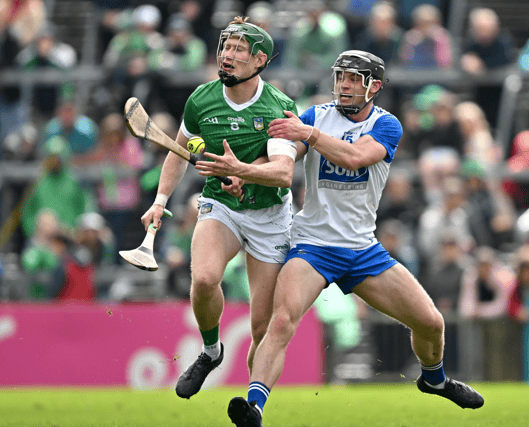 William O'Donoghue of Limerick in action against Kevin Mahony of Waterford , PICTURE: Sportsfile
