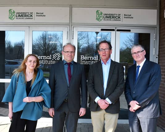 Cllr Elena Secas, Professor Roland A Fischer, Professor Edmond Magner, UL and acting UL president, Professor Shane Kilcommins pictured ahead of Professor Fischer’s lecture at UL’s Bernal Institute
