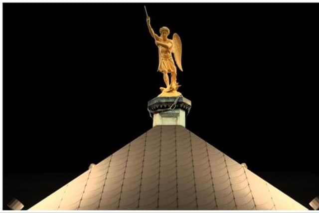 The statue was first unveiled on September 29, 1881 and was almost beyond repair but thanks to Fr Leo’s foresight it will continue to light up the night sky above the city (pictured below).