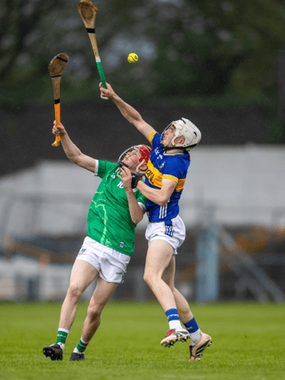 Limerick's Sean Og Cahill Hayes competes under a dropping ball in Friday night's Munster minor hurling championship game with Tipperary at FBD Semple Stadium, Thurles