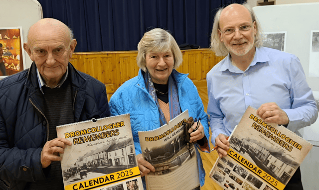 Jim O’Riordan, Mairead O’Riordan and Gerry Keyes pictured at an Information Evening held in Dromcollogher last November