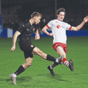 Adam Costelloe, of Aisling Annacotty, in action against Isak Lynch, of Regional United in the  Tuohy Cup final at Jackman Park | PICTURE: Brendan Gleeson