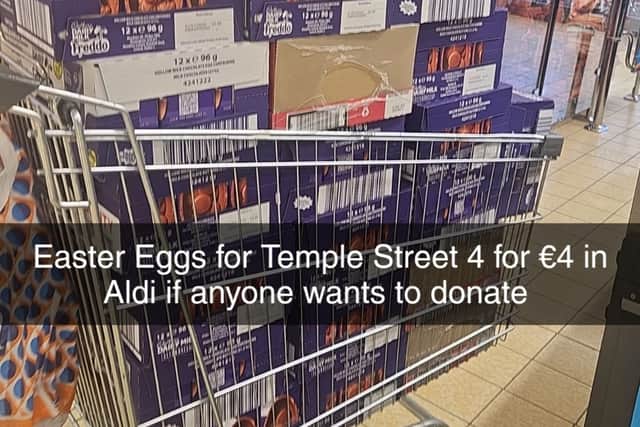 Close to a month later, numerous people from the sisters’ home town of Ballymun, a suburb in Dublin, as well as those further afield have sent them donations through Revolut or dropped Easter eggs off at Nan’s Centra &amp; Off Licence, the shop where their father Thomas Metcalfe works as a delivery driver.