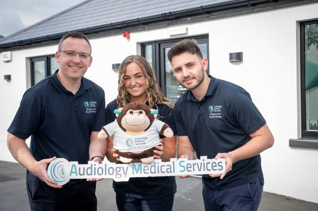 Trevor Cronin, Audiologist; Jessica Lewis, Director of Audiology, and Alex Painter, Audiologist.