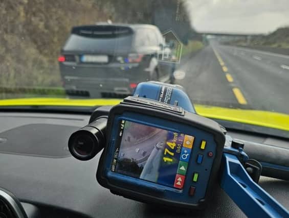 Gardai have highlighted the detection after a vehicle was clocked travelling at 174km/h in Waterford