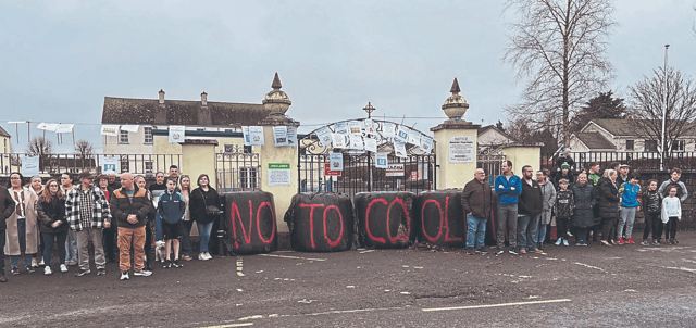 There has been a 24-hour protest outside the former convent in Cappamore