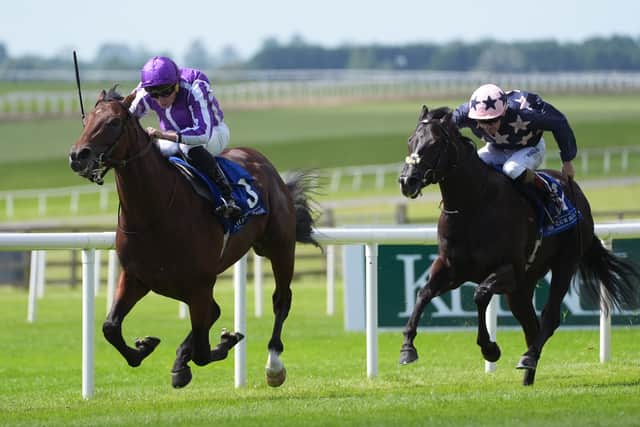“He was super impressive in France when Christophe (Soumillon) rode him and he took his time and he said when he quickened, he put the race to bed very quick and doesn’t do too much when he gets there.