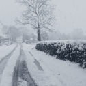 A road covered with inches of snow in Kilmeedy I PICTURE: Limerick City and County Council