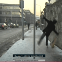 Man slipping on ice