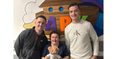 Limerick hurlers Darragh O'Donovan and Kyle Hayes visiting the Children's Ark this Christmas Eve