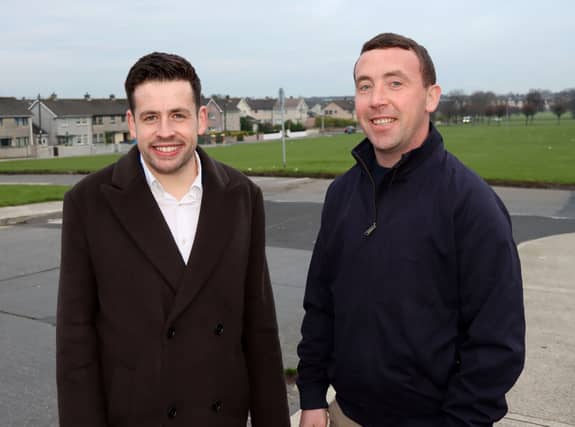 Newly elected Labour TD Conor Sheehan, with Padraigh Reale, who is to take his local authority seat