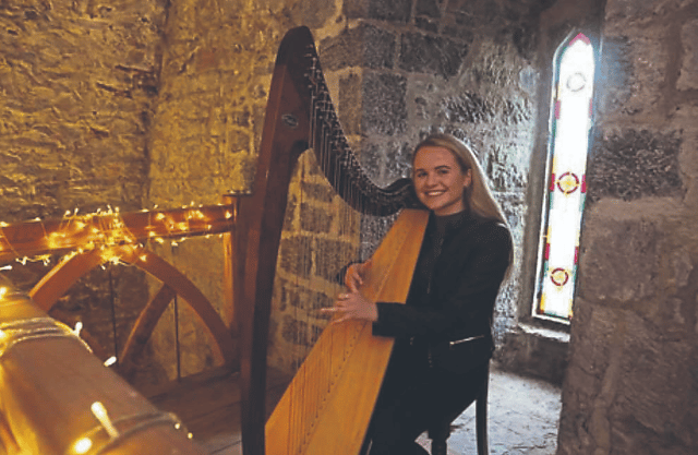 Harpist, pianist and singer Eva Downey is among the artists set to wow the audience in Newcastle West this Sunday