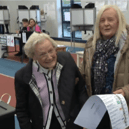 Bridget at the count centre, Photo: Virgin Media Twitter