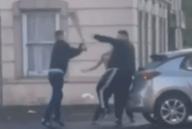 A still from a video of the incident in Rathkeale which has been widely shared on social media