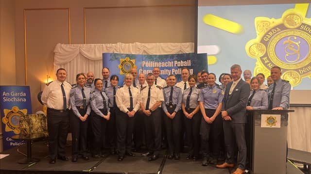 Gardaí at the awards ceremony on Saturday, PICTURE: An Garda Síochána on Facebook