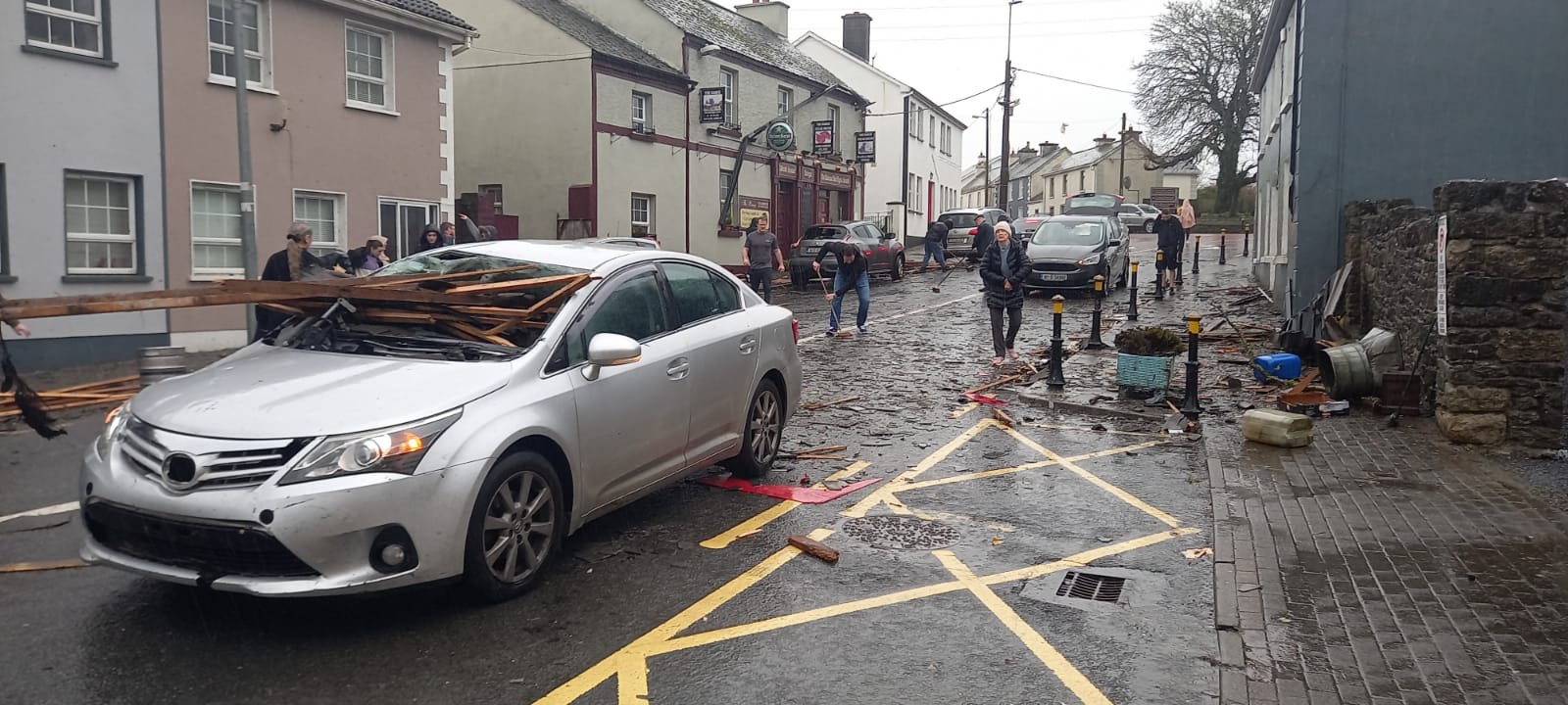 Serious damage was caused property and cars in Leitrim Village this lunch time when a tornado struck.
