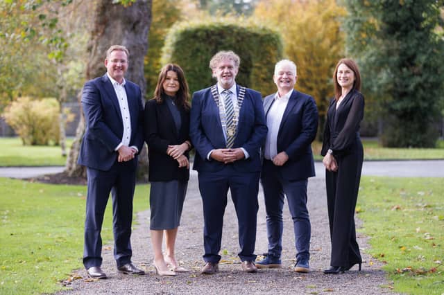 Cllr Alan O'Callaghan, Eoin Gavin, Helen Downes, Eddie Wilson, and Mary Considine | PICTURE: Eamon Ward