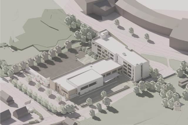 In its place will be a new building rising up two storeys in some places, four storeys in others.