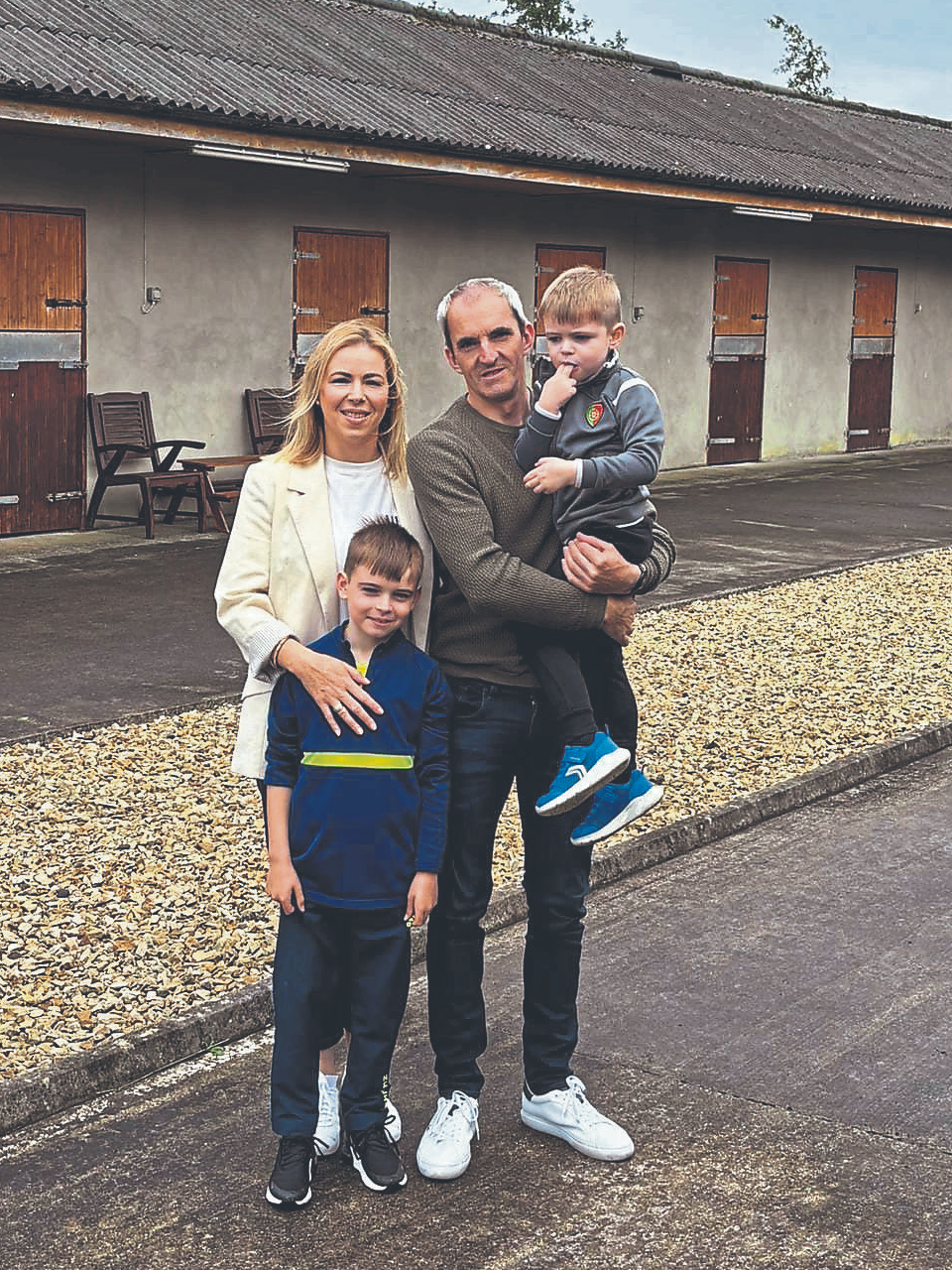 The Horan family - Paul, Gillian, Conor and Darragh - at the sight of the planned pet crematorium in Glin