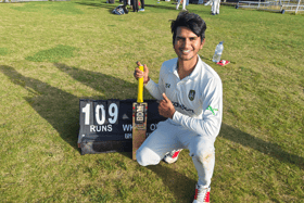Anvesh Bogavelly, who has made his maiden century for Limerick Cricket Club
