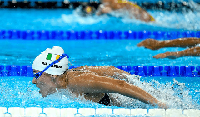 Róisín Ni Riain competing in the women's 100m butterfly S13 at the Paris Paralympic Games at La Défense Arena I PICTURE: Sportsfile
