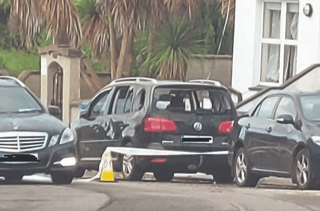 A vehicle which was damaged during the incident in Charleville