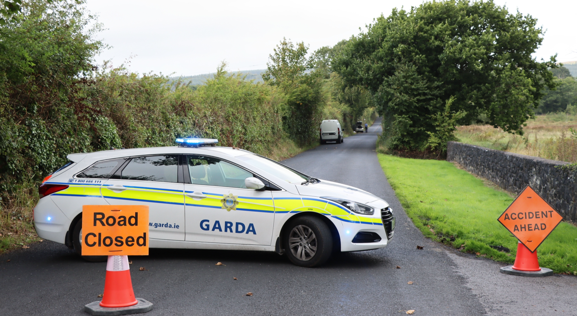 The road is closed for a technical examination by Forensic Collision Investigators to take place