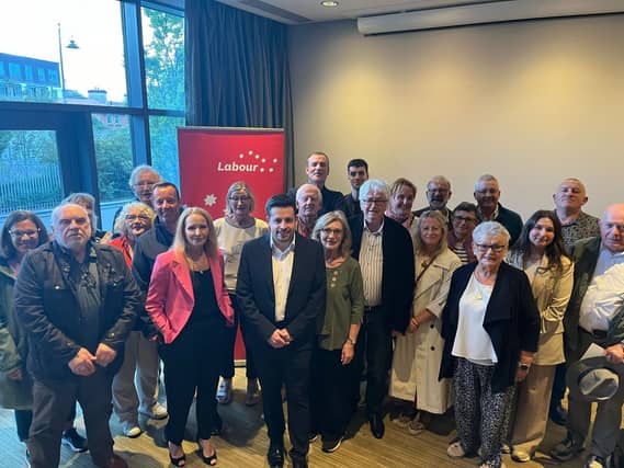 Cllr Conor Sheehan joined by his friends and his supporters after his successful nomination as Labour's candidate in the upcoming general election