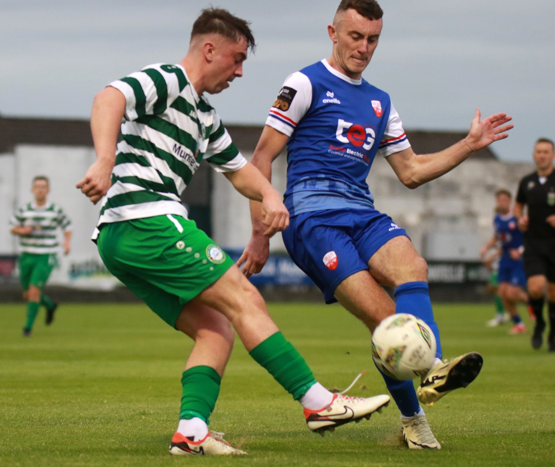 Treaty United and Pike Rovers players in action in the FAI CUP clash between the clubs | PICTURE: Brendan Glesson