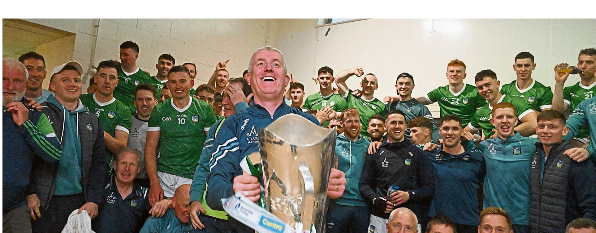 John Kiely and his players celebrate in the wake of landing the Munster title earlier this summer | PICTURE: Ray McManus/Sportsfile
