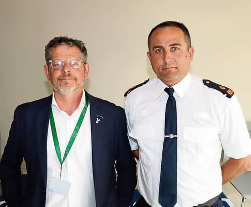 Mayor John Moran and Supt Andrew Lacey, Henry Street garda station | PICTURE: Adrian Butler