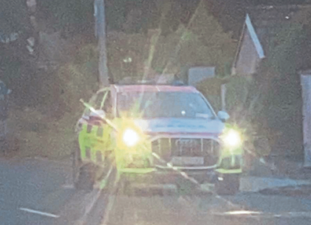One of the garda jeeps on patrol in Kilmallock