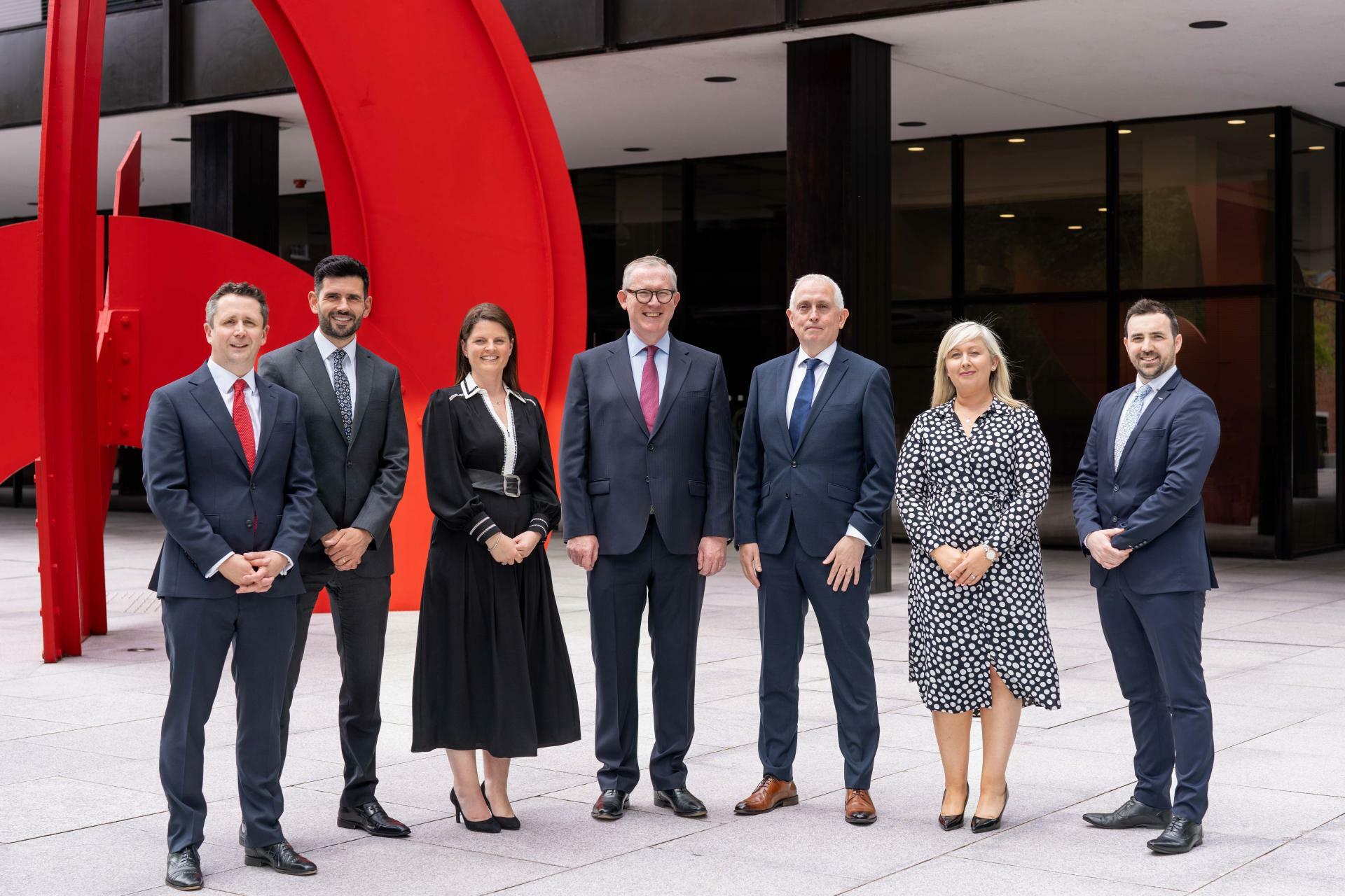 Eoghan Daly, Cian O’Sullivan, Áine McInerney, with BDO in Ireland’s Managing Partner Brian McEnery, Managing Partner of BDO Limerick Liam Hession, Natalie Byrne and Chris Fogarty