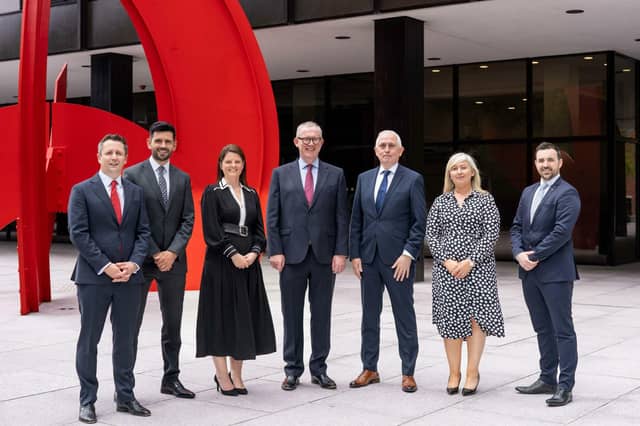 Eoghan Daly, Cian O’Sullivan, Áine McInerney, with BDO in Ireland’s Managing Partner Brian McEnery, Managing Partner of BDO Limerick Liam Hession, Natalie Byrne and Chris Fogarty